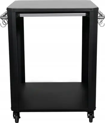 Tavolinë për furrë pice Kettler Cozze Pizza Oven Table, 60 x 60 x 83.5cm, me rrota, e zezë