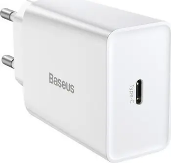 Karikues USB C Baseus Speed Mini CCFS SN02, 20W, Power Delivery Quick Charge, i bardhë