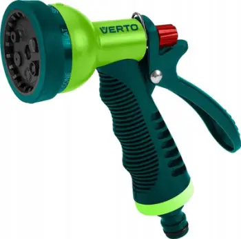 Pistole ujitëse VERTO 15G714, 6 funksione, dorezë gome, jeshile