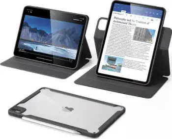 Këllëf tablet ESR Rebound Hybrid 360, për iPad Air 13 2024, me mbështetës, i zi