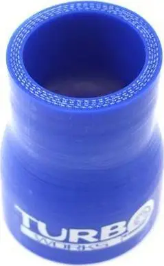 Reduktim i drejtë silikoni TurboWorks, 51mm në 76mm, blu