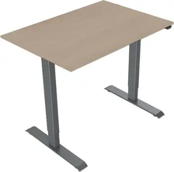 Tavolinë shkrimi elektrike R, 75x120cm, lartësi e rregullueshme, gri