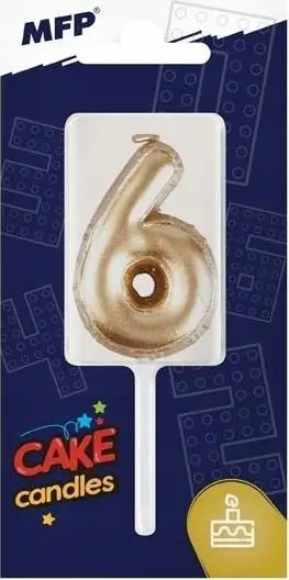 Qiri torte MFP Golden Balloon, numri 6, i artë