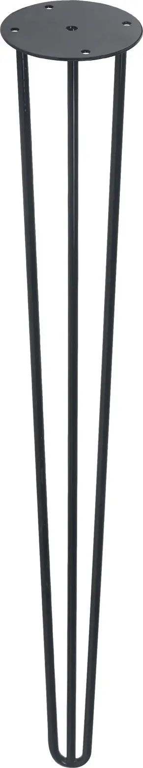 Këmbë tavoline Sourcing Steel Hairpin Leg D8 L710, çelik, 71 cm, të zeza