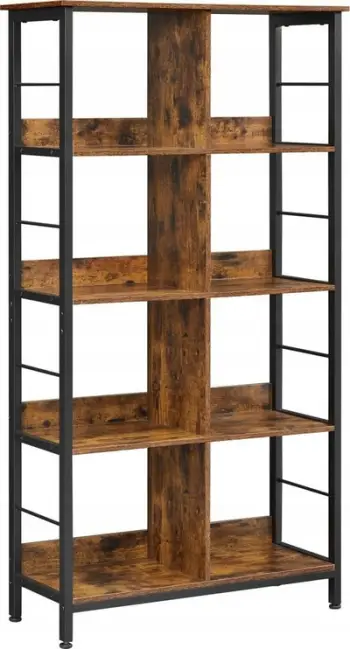 Raft LEOBERT Shelf 91x21x40, strukturë metalike, rustic brown