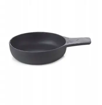 Pjatë Revol Basalt me dorezë, 13cm, porcelan, e zezë