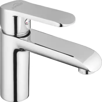 Rubinet lavamani SIROS Washbasin Faucet, me miksues qeramik, përfundim krom, i kromuar