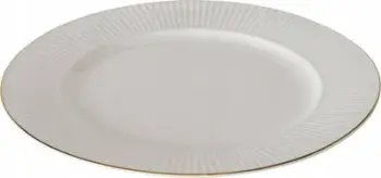 Pjatë dekorative Boltze Home Kelly, 26.5cm, Bone, e artë