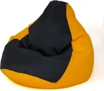 Puf dardhë Go Gift Sack Bag Pear XL, 130 x 90 cm, material Oxford, i verdhë e zi