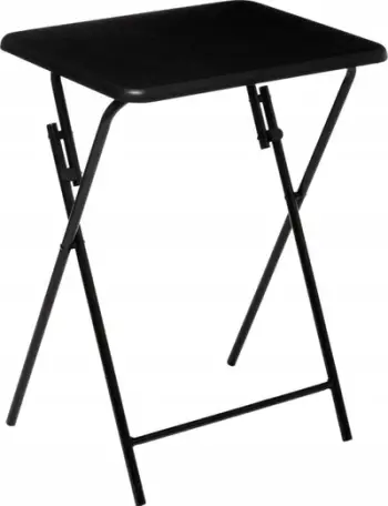 Tavolinë palosëse Atmosphera Stable Functional, metal, MDF, e zezë