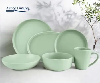 Set pjatancash Heinner Yvonne, 2 copë, qeramikë, 30x20 cm, turkeze