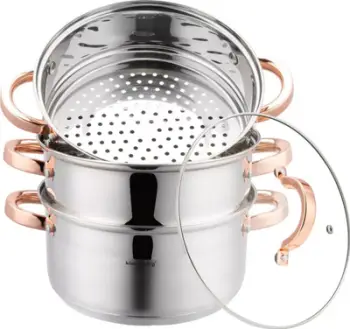 Tenxhere avulli Klausberg KB 7735, 24 cm, 5L, inox me rose gold