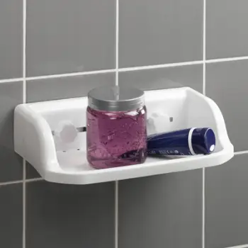 Raft dushi DOUCEUR D'INTÉRIEUR, plastik, me gota thithëse të fuqishme, i bardhë