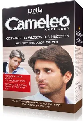 Bojë flokësh për meshkuj Delia Cosmetics Cameleo, set 2 copë, ngjyrë natyrale