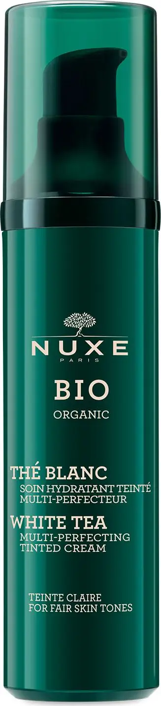 Krem i tonuar fytyre Nuxe Bio Organic White Tea, për lëkurë të çelët, 50ml
