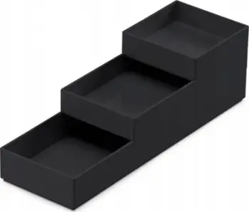 Set kuti organizuese Moxom Modular Tray, 250x80x55mm, 3 copë, e zezë