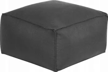 Puf ulëse MUKKI Pouffe, 50x50x30 cm, tekstil, i zi