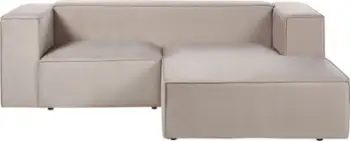 Kënd divani Vernon Velvet, 2 vende, me shtrirje majtas, taupe