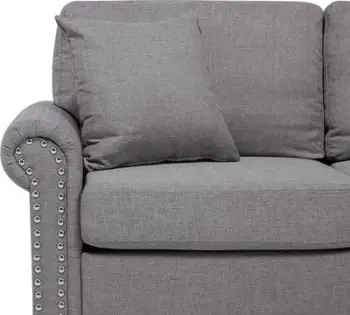 Divan Beliani Otra II, 3 vende, material tekstili, gri