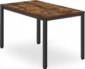 Tavolinë LEOBERT Tessa, 120 x 60 cm, stil rustik, këmbë metalike të zeza