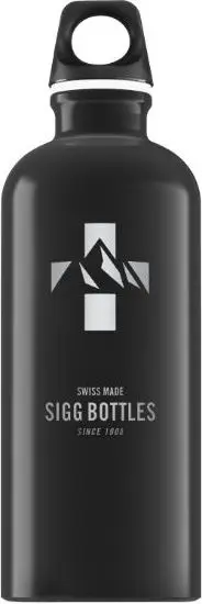 Shishe uji SIGG Mountain Black, metalike, e zezë matte