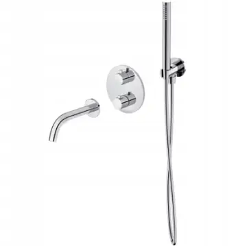 Set dushi i fshehur Cersanit Zen, termostat, krom