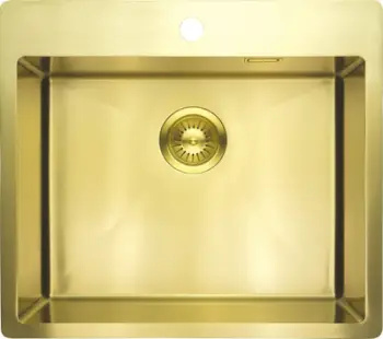 Lavaman kuzhine Deante Olfato, tas i vetëm, çelik inox titanium, saten