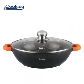 Tenxhere me kapak Heinner Dark Line, 4.1L, 28cm, alumini i derdhur, e zezë