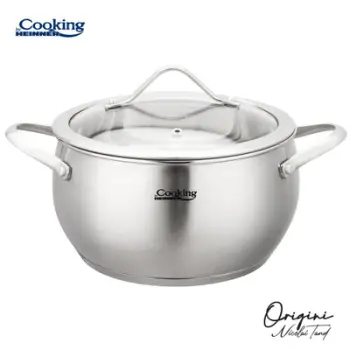 Tenxhere Heinner ORIGINI by Chef Nicolai Tand, 3.3L, 20x11cm, inoks me kapak xhami, argjend