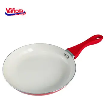 Tigan alumini pa ngjitje, 24cm, i ulët, i kuq