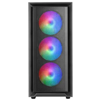 Kutia gaming Mars Gaming MC-AIR, ATX, 4 ventilatorë FRGB 120mm, panel me rrjetë, e zezë