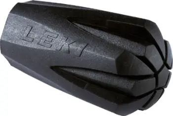 Kapëse gome për shkop ecjeje Leki Rubber Tip, set 2 copë, e zezë