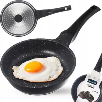 Tigan gatimi Pfluon Granit, sipërfaqe jo ngjitëse, i përshtatshëm për induksion, i zi
