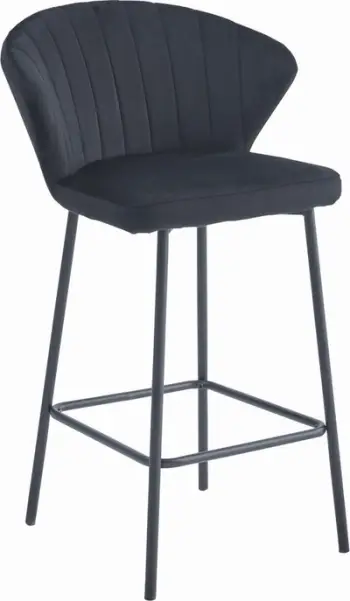 Karrige bari Gatta, velvet, set 4 copë, e zezë
