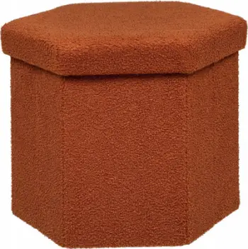 Pouf palosës Atmosphera Jaiko, bouclé, 40x38cm, ngjyrë amber