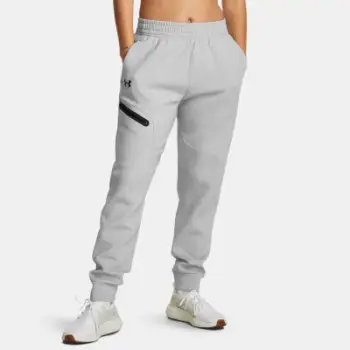 Pantallona sportive Under Armour Unstoppable Closed Hem Fleece Jogger, për femra, gri