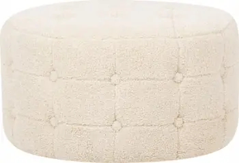 Tabure Beliani TAMPA, boucle, Ø55 cm, bezhë