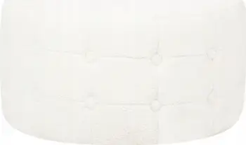 Puf këmbësh TAMPA Boucle, diametër 55 cm, lartësi 30 cm, i bardhë