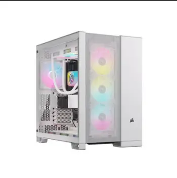 Kuti PC Corsair 6500D Airflow, Mid Tower ATX, xham i temperuar, e bardhë