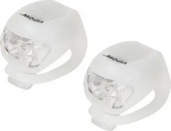 Set drita biçiklete VIPOW URZ0036, LED, montim fleksibël, të bardha