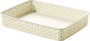 Shportë plastike Curver Rattan Y Style, formati A4, krem