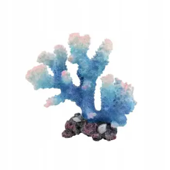 Ornament dekorativ akuariumi Aqua Natura Blue Coral, 14cm, plastikë, blu