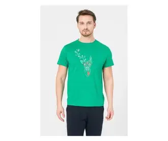 Bluzë meshkujsh Pegas Family Deer, XXL, jeshile