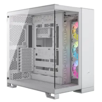 Kutia PC Corsair iCUE LINK 6500X RGB Mid Tower, 3x RX120 RGB, e bardhë