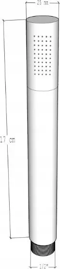 Dush dore MOZA Chrome Premium, 1 rrymë, përfundim krom