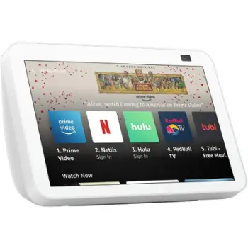 Altoparlant smart Amazon Echo Show 8 2nd Gen, ekran 8", Alexa, i bardhë