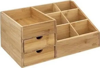 Organizues tavoline 5 Five Simply Smart, 2 sirtarë, 6 ndarje, bambu natyrale