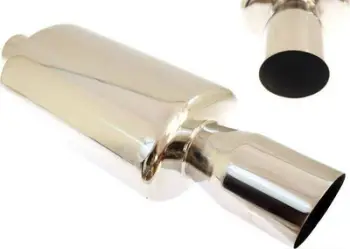 Silenckeri i pasëm TurboWorks D Rear Muffler, hyrje 63.5mm, dalje 100mm, çelik inox i lëmuar