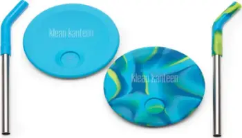 Kapak me pipë për gota fëmijësh Klean Kanteen Kids, set 2 copë, 295 ml, blu jeshile