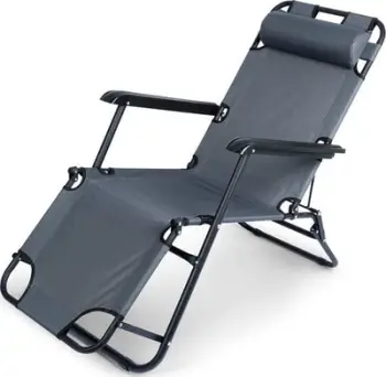 Shezlong kopshti Comfort, 3 pozicione të rregullueshme, për jashtë, ngjyrë neutrale